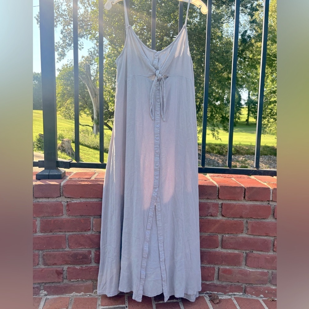 Nahesa light blue button dress
